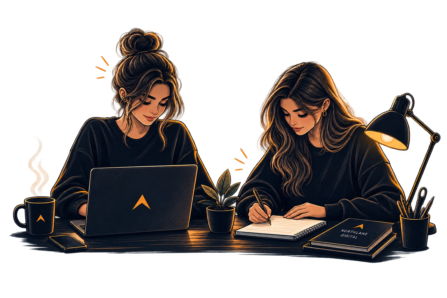 Stella and Ioanna working together